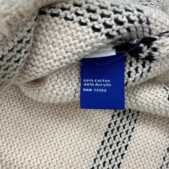 APT 9 Women's sleeveless Beige top black Stripes Fringe Sz M - Picture 7 of 9